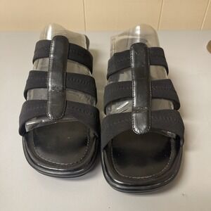 FABULAIRE WOMEN BLACK DRESS Block Low HEEL SHOES SIZE‎ 10M